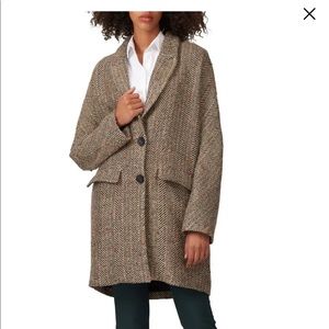 ASTR Taupe Wool Blend Chevron Print Coat